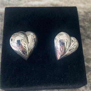 Valentine’s Day Special: Vintage Sterling Silver Heart Earrings